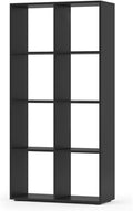 Vicco Scaffale Scutum Nero 143 x 72 cm per l utilizzo come divisorio o come libreria aperta