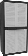 Armadio Jumbo Cab 2900 Qblack da Esterno Interno a Due Ante 3 Ripiani Interni Regolabili. Materiale Plastica 89 cm Dimensioni 7 x 53 7 x 180
