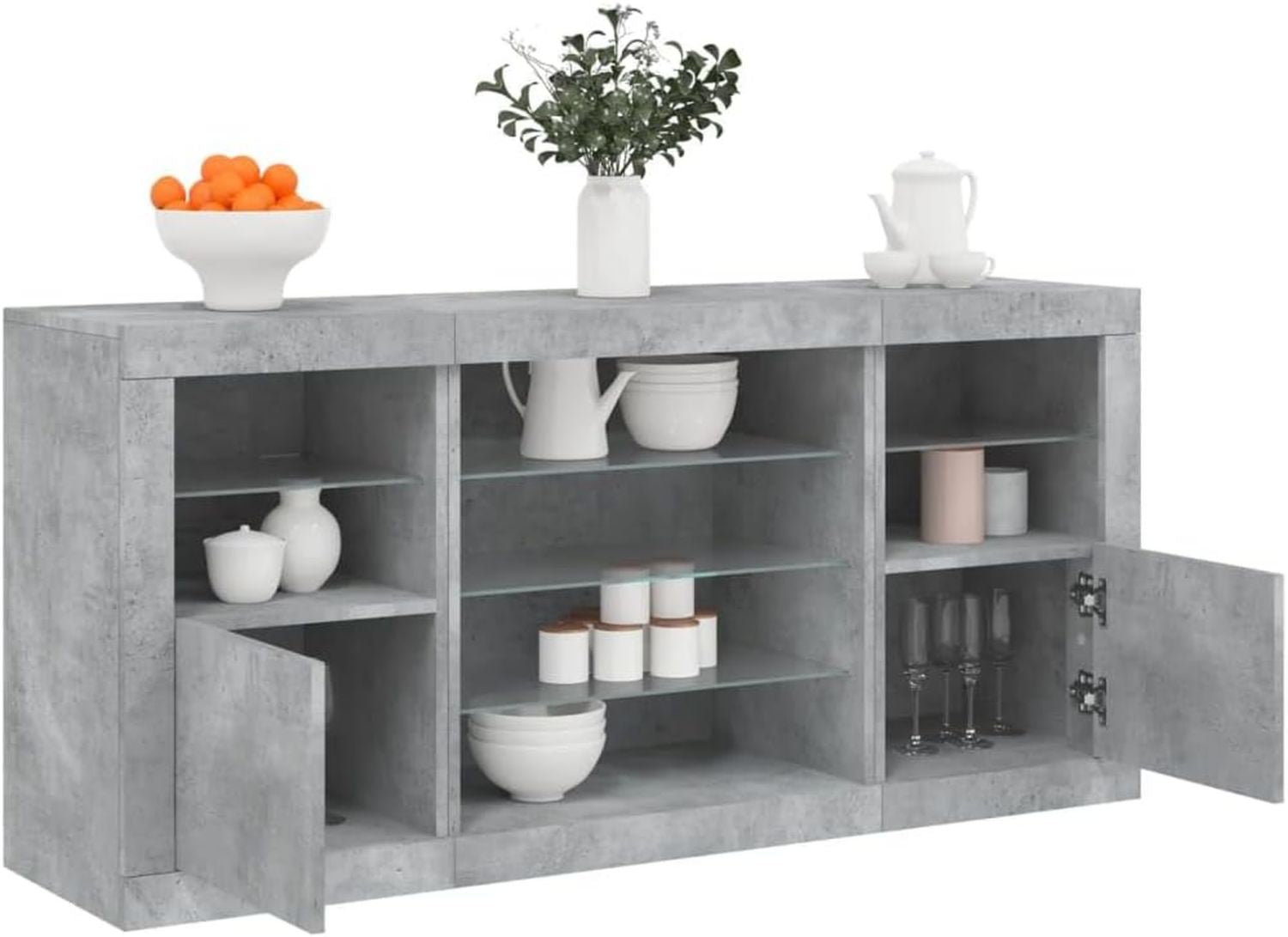 Armadio ARKEM da Esterno Interno Multifunzionale Armadietto in Plastica cm Effetto Angora 79 x 43 x 125 Legno Bianco