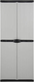 Armadietto Generico da Giardino con 3 Ripiani e cm Mobili Armadietti e portaoggetti Armadietti e stipi 13 kg 340984 68 x 40 x 168 Grigio Nero Grigio