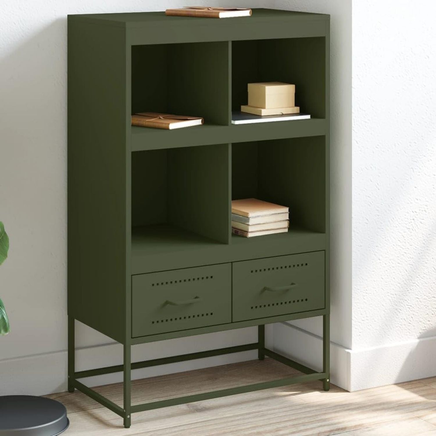 vidaXL Sokkel met opbergruimte 31x30x90 cm bewerkt hout oud houtkleur